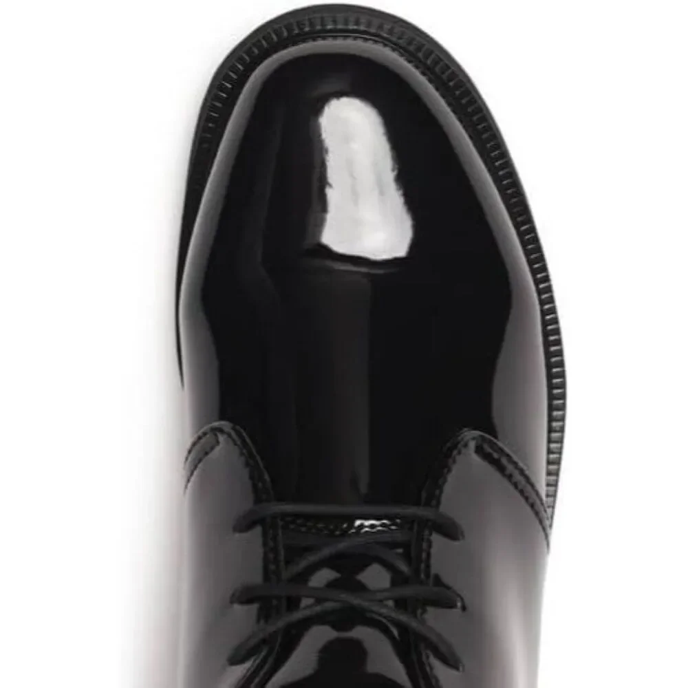 Thorogood Sz. 13M Mens Black Patent Leather Dress Ankle Boots Lace-Up Sole New‎